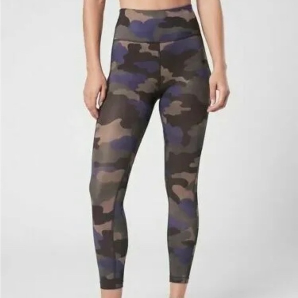 Athleta Ultimate Stash Pocket Printed 7/8 Tight in Mantra Print S A13 - Picture 1 of 6